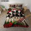 Joycorners Holstein Cozy Ranch Personalized Name Merry Christmas Cow Bedding set
