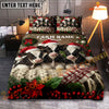Joycorners Holstein Cozy Ranch Personalized Name Merry Christmas Cow Bedding set