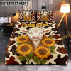 Joycorners Hereford Sunflower Personalized Name Cozy Ranch Bedding set