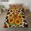 Joycorners Horse Sunflower Personalized Name Cozy Ranch Bedding set