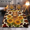 Joycorners Horse Sunflower Personalized Name Cozy Ranch Bedding set