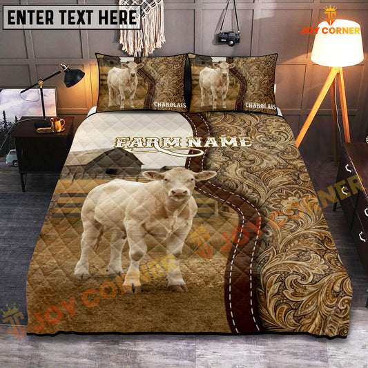 Joycorners Charolais Western Paisley Personalized Name Cozy Ranch Bedding set
