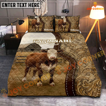 Joycorners Hereford Western Paisley Personalized Name Cozy Ranch Bedding set