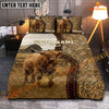 Joycorners Highland Western Paisley Personalized Name Cozy Ranch Bedding set