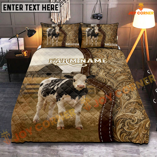 Joycorners Holstein Western Paisley Personalized Name Cozy Ranch Bedding set
