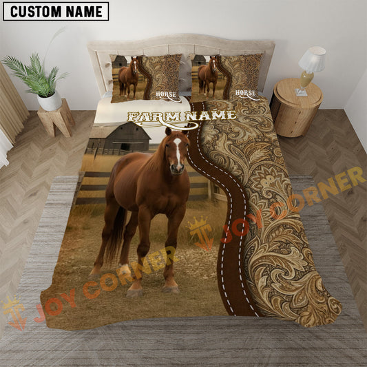 Joycorners Horse Western Paisley Personalized Name Cozy Ranch Bedding set
