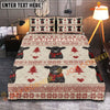 Joycorners Black Angus Merry Christmas Pattern Personalized Name Cozy Bedding set