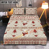 Joycorners Charolais Merry Christmas Pattern Personalized Name Cozy Bedding set