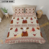 Joycorners Hereford Merry Christmas Pattern Personalized Name Cozy Bedding set