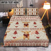 Joycorners Highland Merry Christmas Pattern Personalized Name Cozy Bedding set