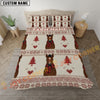 Joycorners Horse Merry Christmas Pattern Personalized Name Cozy Bedding set