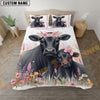 Joycorners Cute Flower Cow Personalized Name Cozy Bedding set (6 Cattle Breeds)