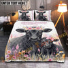 Joycorners Cute Flower Cow Personalized Name Cozy Bedding set (6 Cattle Breeds)
