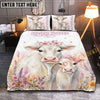 Joycorners Cute Flower Cow Personalized Name Cozy Bedding set (6 Cattle Breeds)