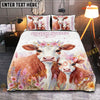 Joycorners Cute Flower Cow Personalized Name Cozy Bedding set (6 Cattle Breeds)