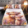 Joycorners Cute Flower Cow Personalized Name Cozy Bedding set (6 Cattle Breeds)