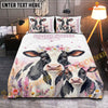 Joycorners Cute Flower Cow Personalized Name Cozy Bedding set (6 Cattle Breeds)
