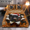 Joycorners Merry Christmas Cow Personalized Name Cozy Bedding set (6 Cattle Breeds)