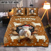 Joycorners Merry Christmas Cow Personalized Name Cozy Bedding set (6 Cattle Breeds)