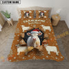 Joycorners Merry Christmas Cow Personalized Name Cozy Bedding set (6 Cattle Breeds)