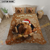 Joycorners Merry Christmas Cow Personalized Name Cozy Bedding set (6 Cattle Breeds)