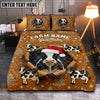 Joycorners Merry Christmas Cow Personalized Name Cozy Bedding set (6 Cattle Breeds)