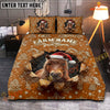 Joycorners Merry Christmas Cow Personalized Name Cozy Bedding set (6 Cattle Breeds)