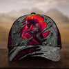 Personalized multicolor unique fire horse steel pattern cap