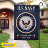 Joycorners Personalized US Military Proudly Served Veteran Garden Flag #MT4