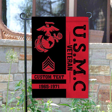 Joycorners Custom US Veteran Proudly Served Memorial Garden Flag #MT8