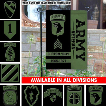 Joycorners US Army Division Veteran Proudly Served Garden Flag #MT57