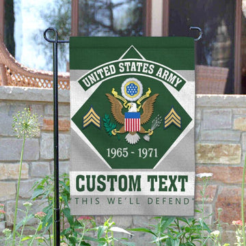 Joycorners Personalized US Veteran Proudly Served Custom Garden Flag #MT3
