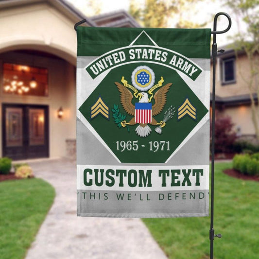 Joycorners Personalized US Veteran Proudly Served Custom Garden Flag #MT3