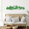 Joycorners Outdoor Mountain Cabin Silhouette Nature Scene Metal Sign-Cabin Decor-Rustic Decor for Cabin Themed Home-Lodge Decor LM0110