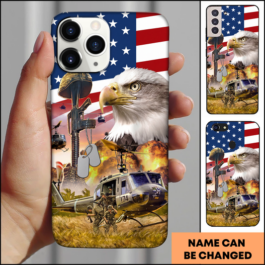 American Eagle Airborne Freedom Military Patriotic Personalized Phone Case