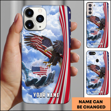 American Eagle Protecting The Nation Patriotic Personalized Phone Case
