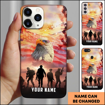 American Eagle Battlefield Heroes Patriotic Personalized Phone Case