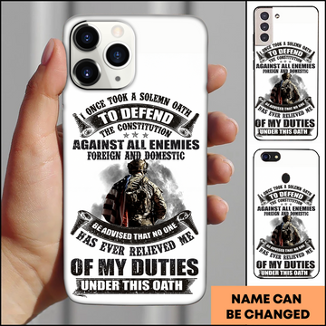 Defend The Constitution American Soldier Patriotic Phone Case