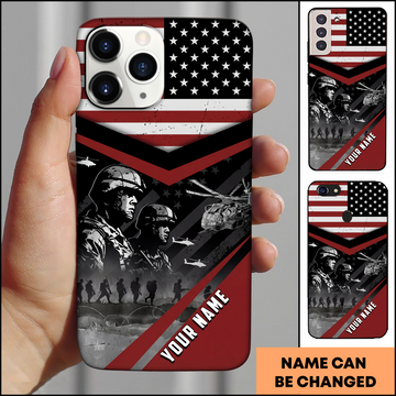 American Flag Battlefield Brothers Patriotic Personalized Phone Case