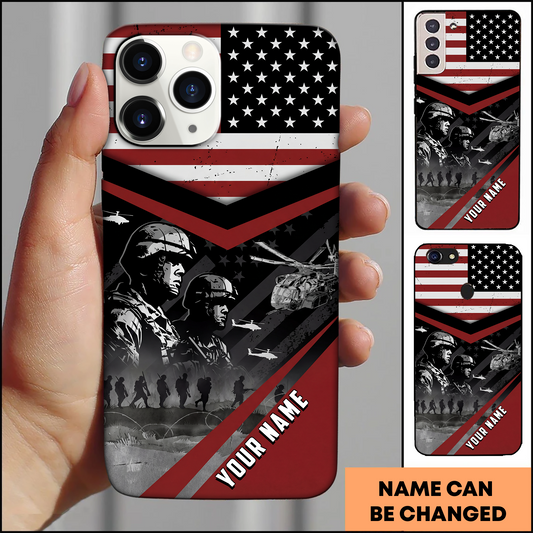 American Flag Battlefield Brothers Patriotic Personalized Phone Case