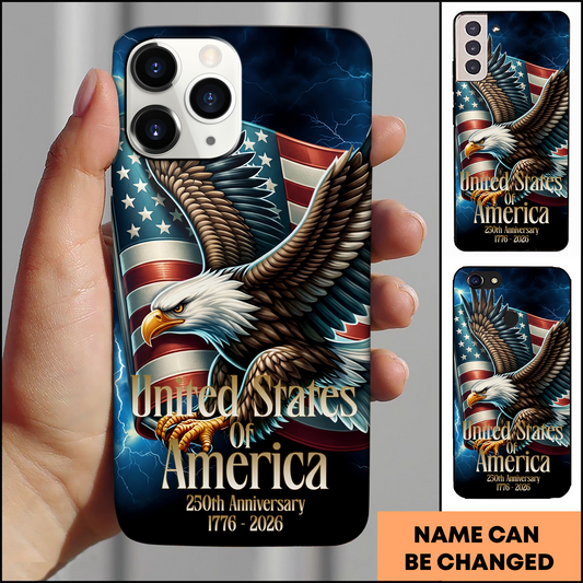 United States Of America 250th Anniversary Patriotic Phone Case