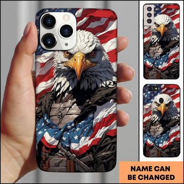 Armored Eagle American Strength Patriotic Phone Case