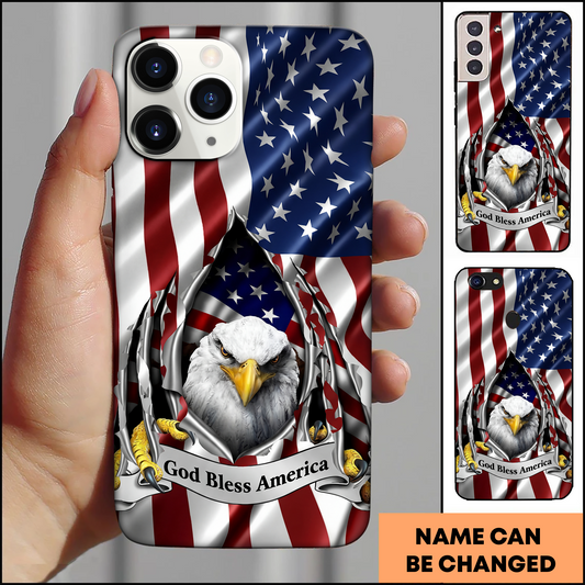 God Bless America Eagle Shield Patriotic Phone Case