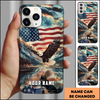 American Eagle Over Mountain Flag Patriotic Personalized Phone Case