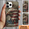 American Eagle Portrait Grit Patriotic Personalized Phone Case