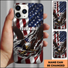 American Eagle Breaking Flag Patriotic Personalized Phone Case