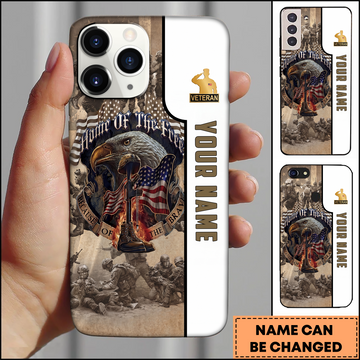 American Eagle Courage Military Patriotic Personalized Phone Case