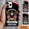 250 Years Of Freedom Bald Eagle Patriotic Personalized Phone Case