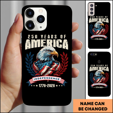 Eagle 250th Anniversary USA Phone Case Patriotic Gift for Veteran