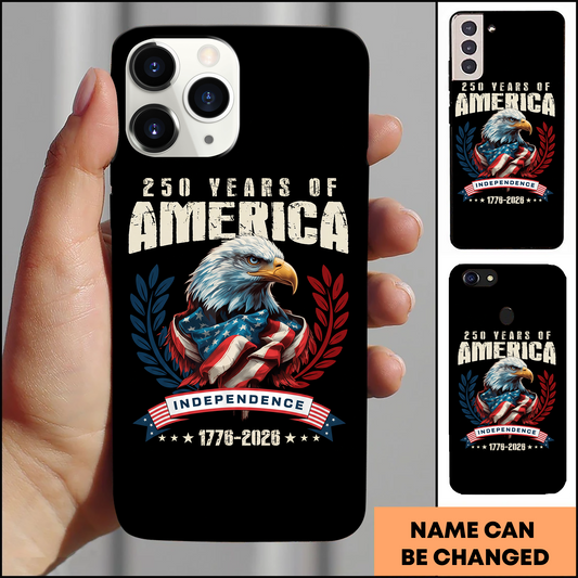 Eagle 250th Anniversary USA Phone Case Patriotic Gift for Veteran